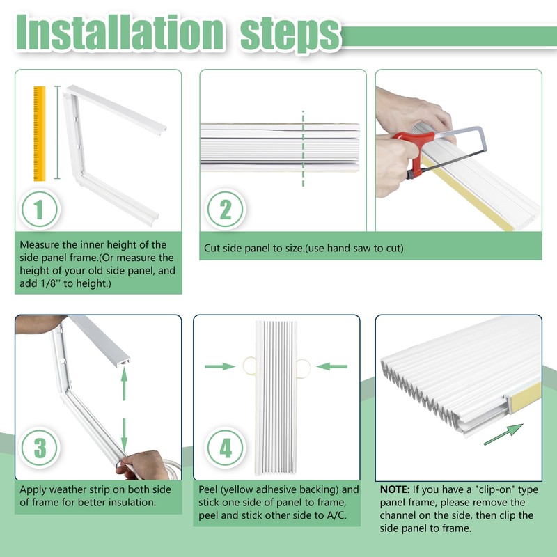 Memrita Window AC Side Panels for Window AC Units,Fits Up