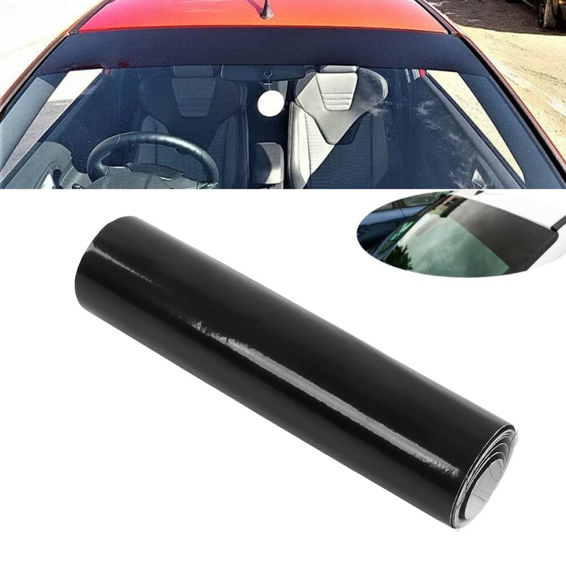 Qiilu Car Windscreen Sunstrip Car Van Windscreen Sun Strip Gloss
