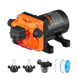 VEVOR VEVOR 12V Diaphragm Pump, 3.5 GPM Flow, Self Priming Water Pump with Pressure Switch, 40-80 PSI Adjustable, Overload Protection, Sealing Tape, 1/2" MNPT, for RV Boat Agricultural and Garden Irrigation