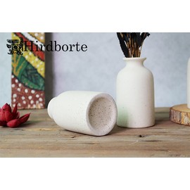 2Pcs Ceramic Decorative Vase, Farmhouse Decor Small Flower Vases Coarse Ceramics Room Home Modern Farmhouses, Ideal Shelf Table Bookshelf Decorations (Off-whitex2)