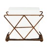 OwlGift Copper Modern Geometric Triangle Metal Wire Upright Napkin Holder