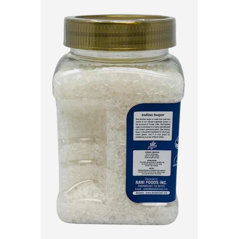 Desi Kitchen Indian White Sugar (Cheeni)~ 13oz/368g, NON-GM), Gluten Free,