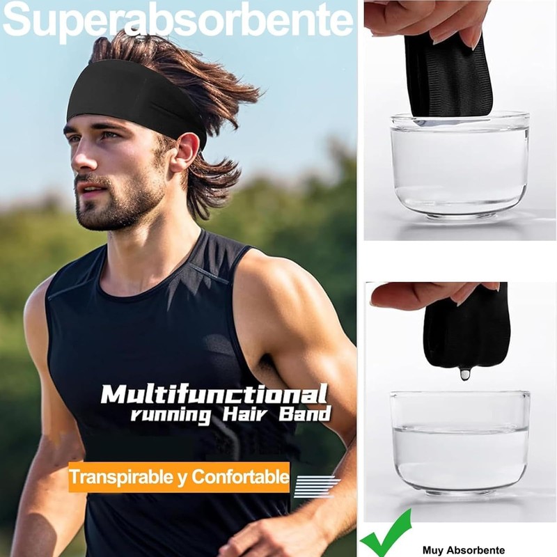 Beyson 6 Pack Diademas para Cabello para Hombre y Mujer