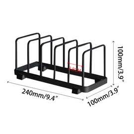 MINGFANITY 2 Pack Plate Home Accented Storage Rack, Plate Holders Organizer, Metal Dish Storage Dying Display Rack for Cabinet, Counter and Cupboard, Black