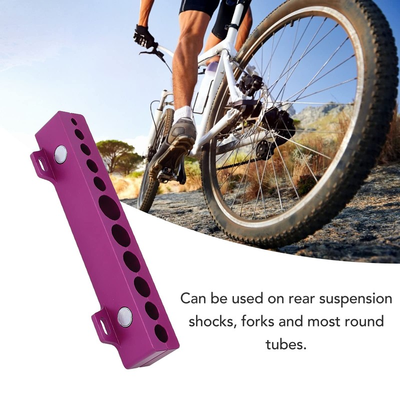 Pilipane Bicycle Repair Vise Jaw,Aluminum Purple,Universal Fork Vise,Bike Rear Shocks