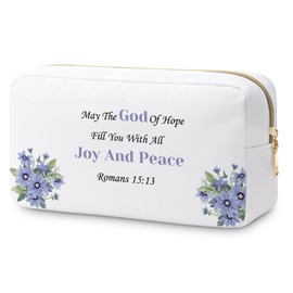 Inspirational Faith Gifts Cosmetic Bag Christian Gifts for Women Bible Verse Gift Religious Motivational Gifts Makeup Bag Encouragement Spiritual Gifts for Friend Baptism Gift Prayers Cosmetic Pouch
