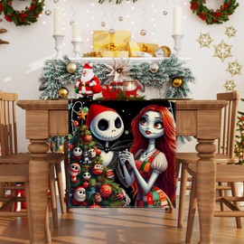 Christmas Table Runner 13x72 Inch Christmas Xmas Winter Holiday Decorations and Supplies for Home Kitchen Dining Room Table Decor