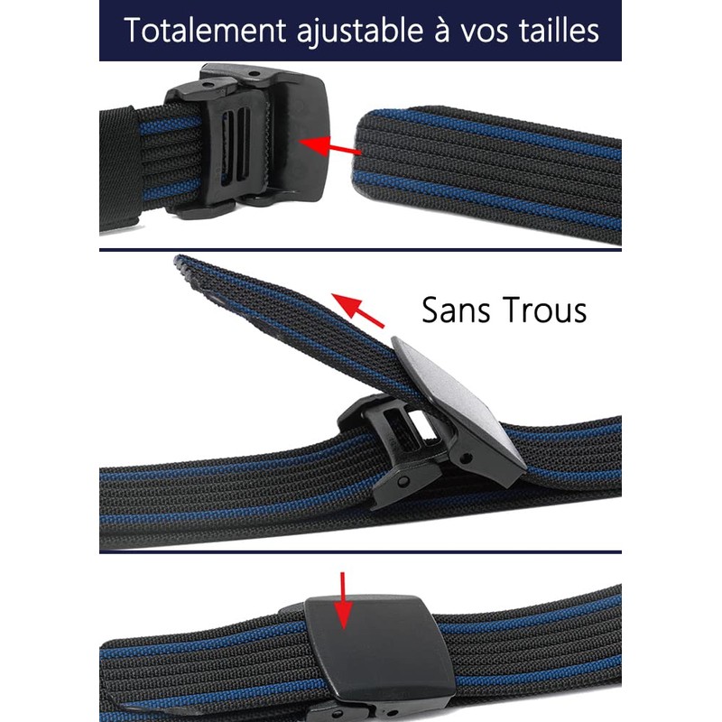 LionVII Men's Belt Plastic Buckle Military Webbing Fully Adjustable Work