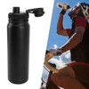 Stainless Steel Water Bottle Leak Proof Black Lightweight Insulated Water