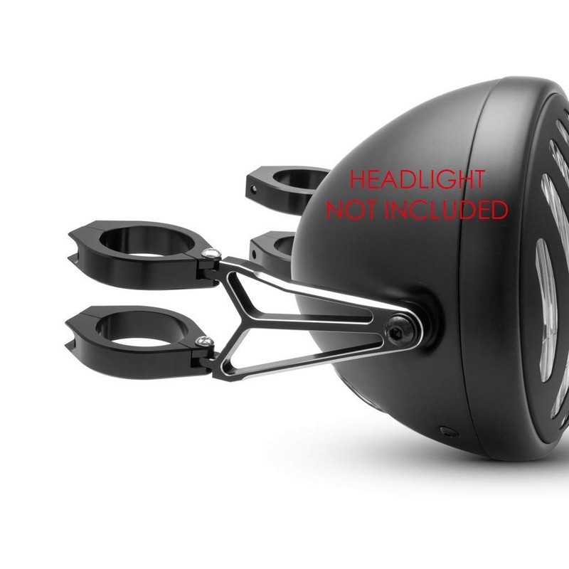 Motorbike Headlight Brackets 34-35mm Fork Mounted Razor Style Aluminium