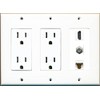 RiteAV 15 Amp Duplex Power Outlets (x2) and 1 HDMI