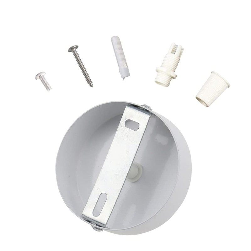 Alppihym Pack of 2 Metal White Canopy Light Pendant Ceiling