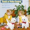White Leash Walking Cat Set Interactive Talking Cat Singing Dancing