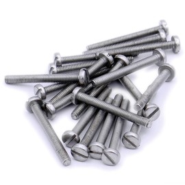 M3 (3mm x 40mm) Slot Pan Machine Screw (Bolt) - Stainless Steel (A2) (Pack of 20)