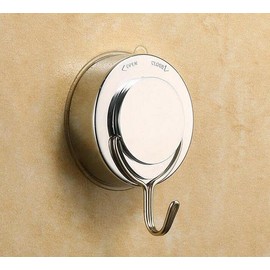 KOMUNJ Pack of 4 Suction Cup Hooks, Stainless Steel Extra Strong Suction Hooks, Wall Hooks, Towel Hooks, No Drilling, for Bathroom, Home, Kitchen, Cabinet, Office