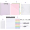 SKYDUE 3 Ring Binder with Clipboard 1 Inch, 13.2" ×