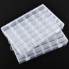TIMESETL 2 x 36 Compartment Removable Clear Plastic Storage Boxes