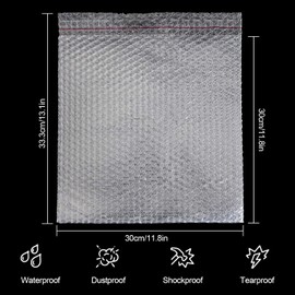 20PCS Self-Seal Bubble Pouch Protective Wrap,Clear Bubble Protective Wrap Bags, Bubble Double Walled Cushioning Pouch for Moving, Quick Bubble Cushioning Wrap Protective Bags for Shipping Packing