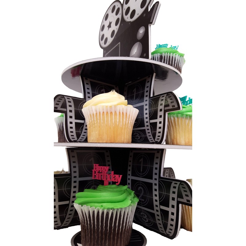 Cupcake Stand for Children's Parties, 3 Tier Movie Night Theme!
