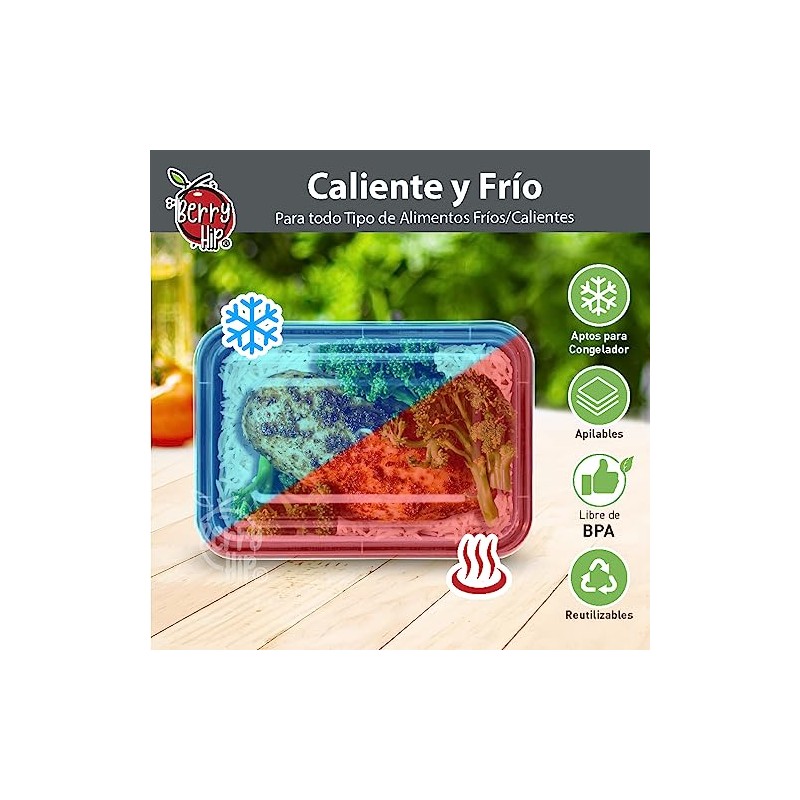 24 Contenedores para Alimentos Reutilizables de 710 ml (24 oz),
