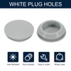 uxcell 10pcs Hole Plug 1 Inch (25mm) Button Plugs, Grey