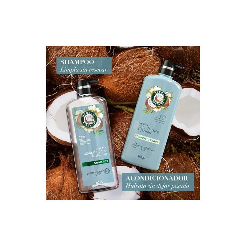 Herbal Essences Shampoo Classics Hidrata Agua De Coco & Jazmín
