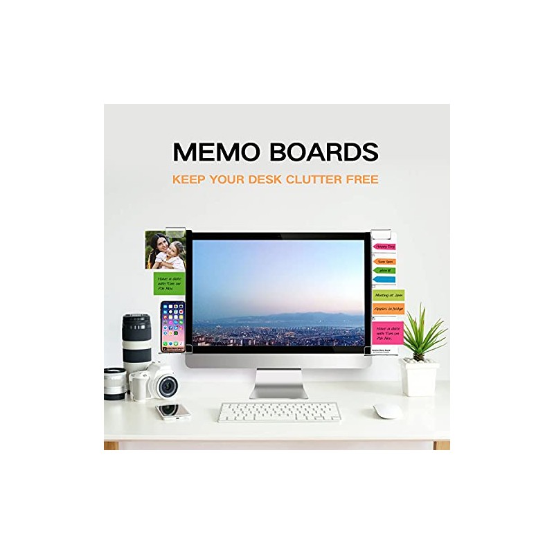Multifunctional Acrylic Memo Boards Set for Computer