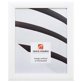 Craig Frames Contemporary, 11x17 Picture Frame, White Satin