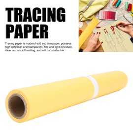Focket Tracing Paper Roll, Yellow, 12 Inches, 31 cm Wide, Cuttable A3 A4 Tracing Paper, Translucent Tracing Paper, Wrapping Paper, Rolling Tracing Paper for Sewing