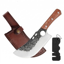 KOFERY Hand Forged Serbian Cleaver for Outdoor Kitchen & Meat Cutting