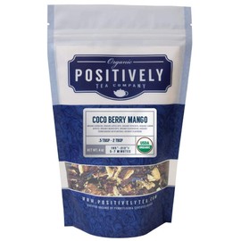 Positively Tea Company, Organic Coco Berry Mango, Herbal Tea, Loose Leaf, 4 Ounce Bag