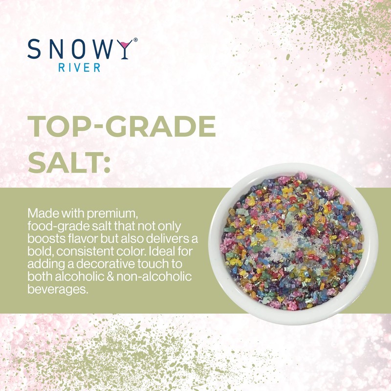 Snowy River Pride Cocktail Salt-Sugar Blend - Naturally Colored Margarita