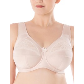 Sermija Women's Comfortable Bra with Underwire - Soft Moisture Regulating - Supportive Comfort Bra Women, cream-coloured, 90G