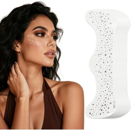 12 Piezas Tatuaje de Pecas DoradasPecas de Glitter Tattoo. Tatuajes Temporales de Pecas,Brillantes y Resistentes al Agua,Ideales para Festivales Fiestas Carnavales,Eventos Especiales.