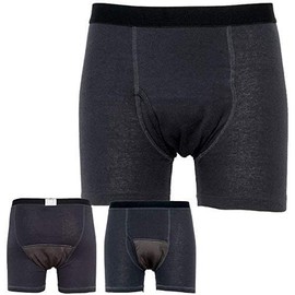 Incontinence Pants, Urinary Leak Pants, 150cc Absorption, Men's, For Incontinence, Prevents Leaking, Boxer, 1 Piece, Charcoal Gray, M Size