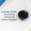 TubShroom Tub Drain Hair Catcher Combo Pack with Silicone Stopper,