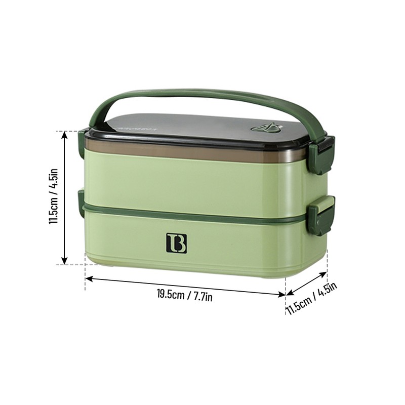 1.4L Detachable Lunch Box 304 Stainless Steel Double Layer 3