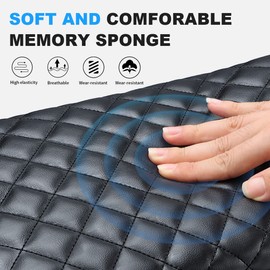 INTGET Car Center Console Cover for Mazda CX5/CX-5 Accessories 2024 2023 2022 2021 2018 2019 2020 Armrest Cover Dog Seat Arm Rest Box Lid Protector(Black with Cushion Texture)