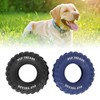 2Pcs Blue Black Rubber Tire Dog Chew Toy Safe Tire