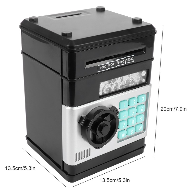 Electronic Piggy Bank Simulation ATM Password Money Box Cash Coins