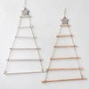 Wooden Hanging Ornaments with Star and Rope Decoration for Wall