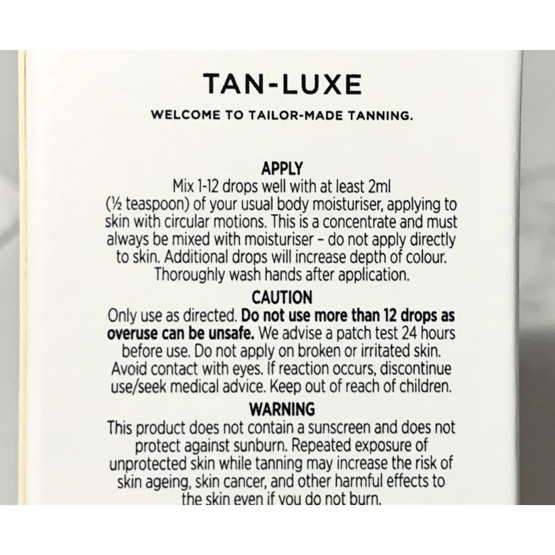 TAN-LUXE NIB JUMBO Tan-Luxe The Body Illuminating Self Tan Drops