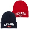 ZUYYON 2 Pcs Canada Maple Leaf Beanie Hats Embroidered Canada