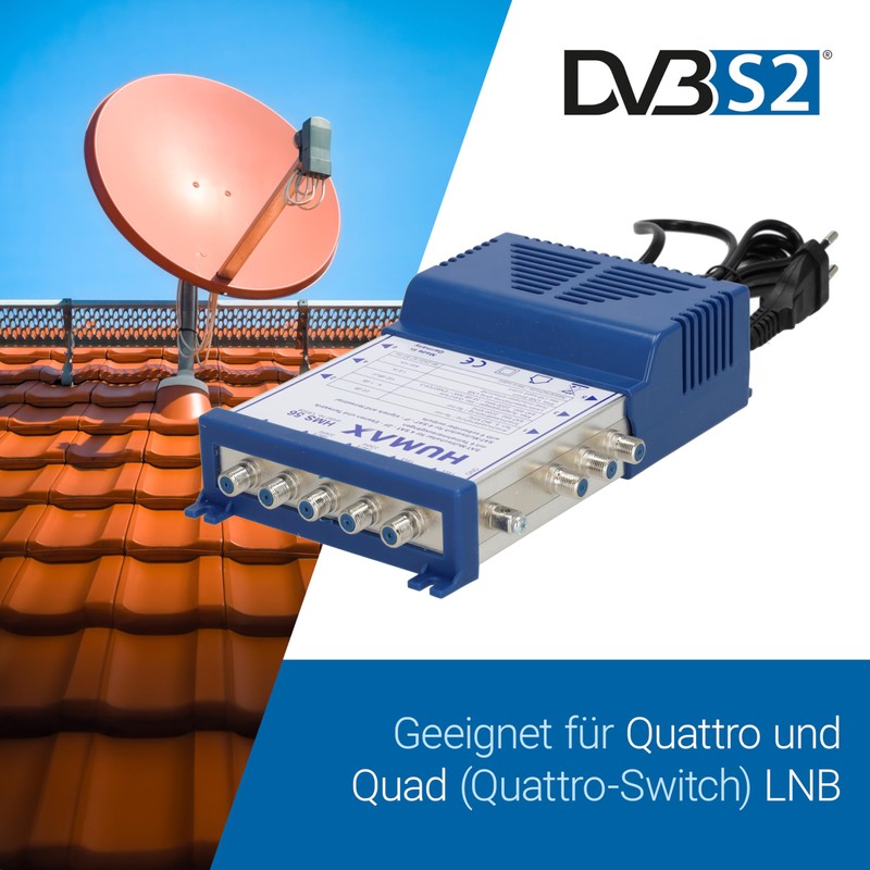 HUMAX HMS 56 SAT Multischalter Eingänge (Multischalter): 5 (4 SAT/1