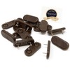 Adsamm® 16 x plastic glides with 2 nails, brown, 18