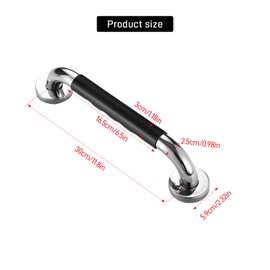 13Inch Bathroom Grab Rail, Anti-Slip Grab Bar Rail 304 Stainless Steel Shower Safety Handle Disability Aids Handrail for Kitchen Bedroom Bathtub Shower Steps