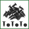 Motoforti 20pcs Black Car Plastic Rivets Trim Fastener Door Clips