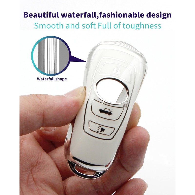 HAOYOUMEI Advanced Soft TPU 4-Buttons Key Cover is Compatible with