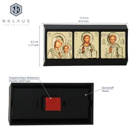 NKlaus Icon Car Triptych GM of Kazan - Jesus - Saint Nicholas - Christian 11329