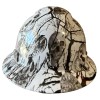 CAL PACIFIC White Skull Full Brim Hard Hat with with